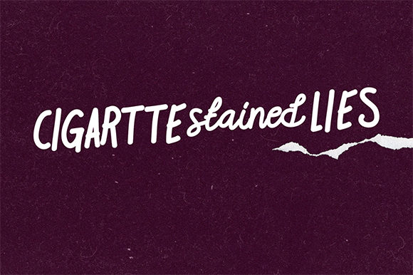 Cigarette Stained Lies Font Review