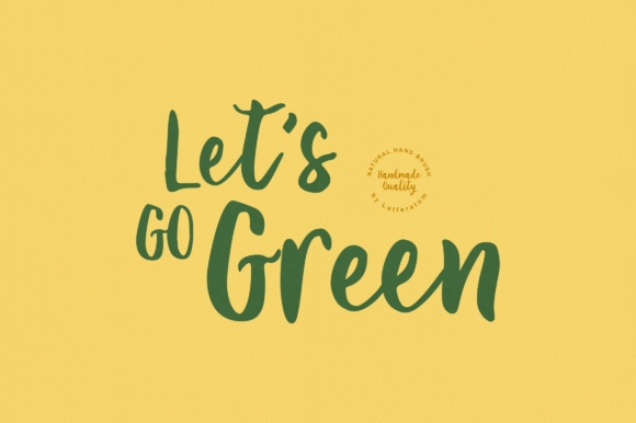 Let's Go Green: A Natural Font for Bold Campaigns