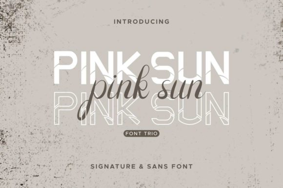 Pink Sun Font for Handmade Creations