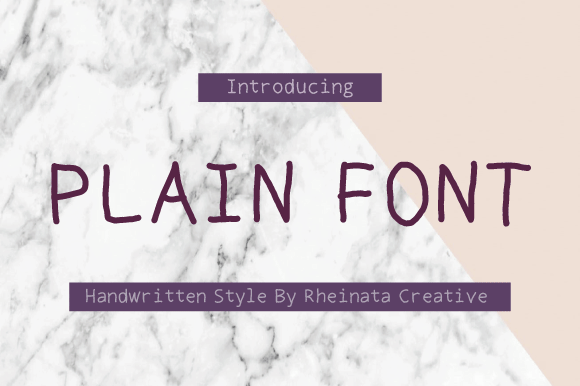 Plain: A Handwritten Font for Web Design Projects