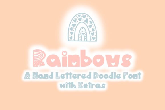 Rainbows Font for Handmade Creations