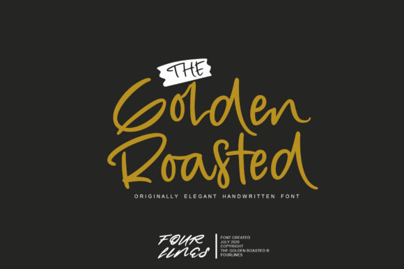 The Golden Roasted: A Timeless Handwritten Font for Creative Projects